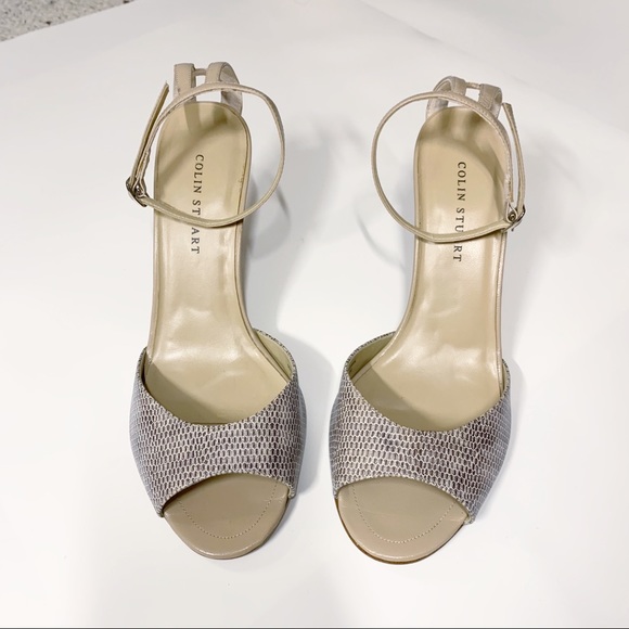 Colin Stuart- Snake Skin Ankle Strap Heel - Picture 4 of 6